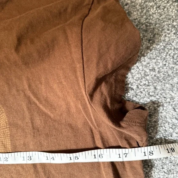 The North Face A5 Series Brown Paisley Logo y2k T-Shirt Womens Large L/G - Picture 7 of 8